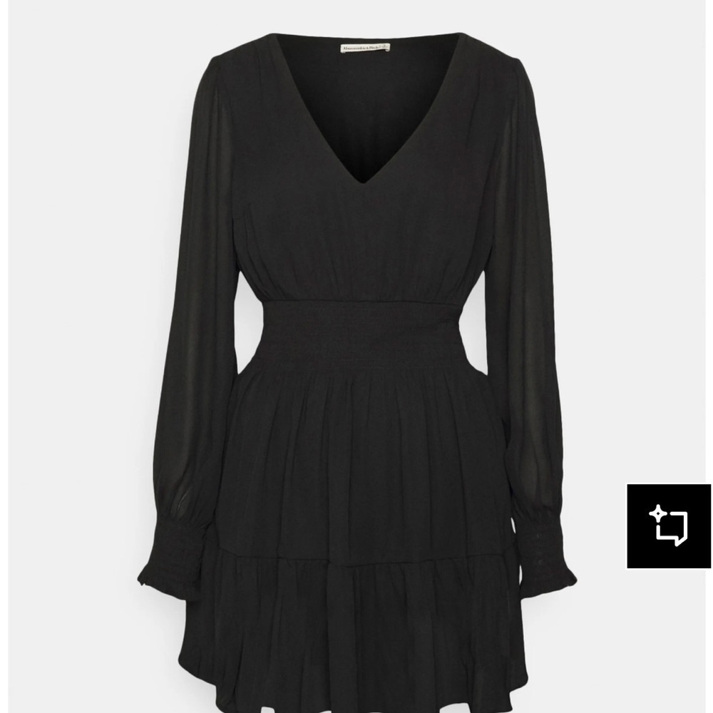 Abercrombie & Fitch BlackV-Neck Long Sleeve Dress